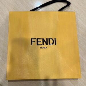 Fendi Gold gift bag with Black Accents